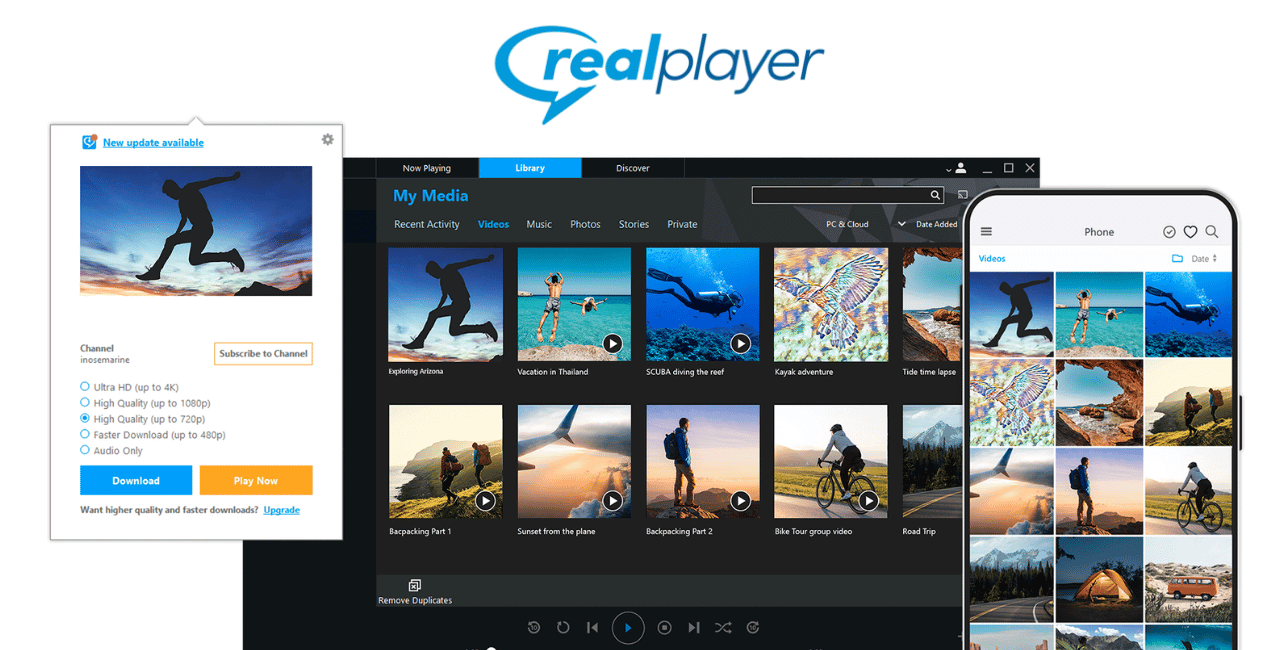 RealPlayer - Trải nghiệm giải trí đa phương tiện tuyệt vời