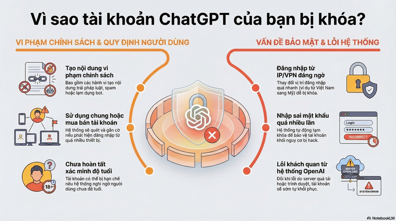 Tại sao tài khoản ChatGPT của bạn bị khóa?