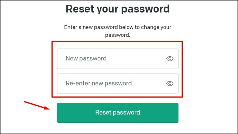 Reset mật khẩu ChatGPT