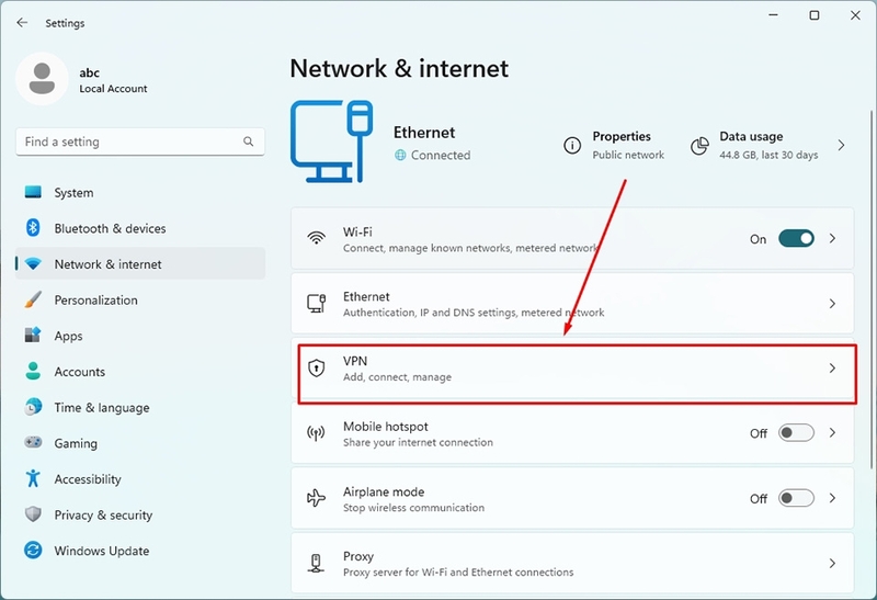  Kiểm tra lại kết nối mạng (VPN)