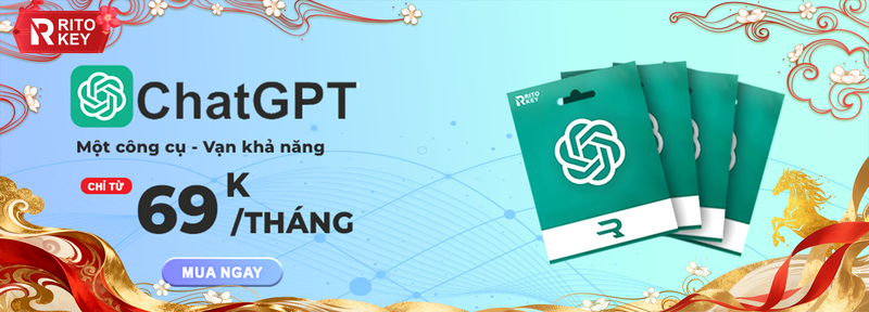 Sản phẩm tài khoản ChatGPT tại Ritokey