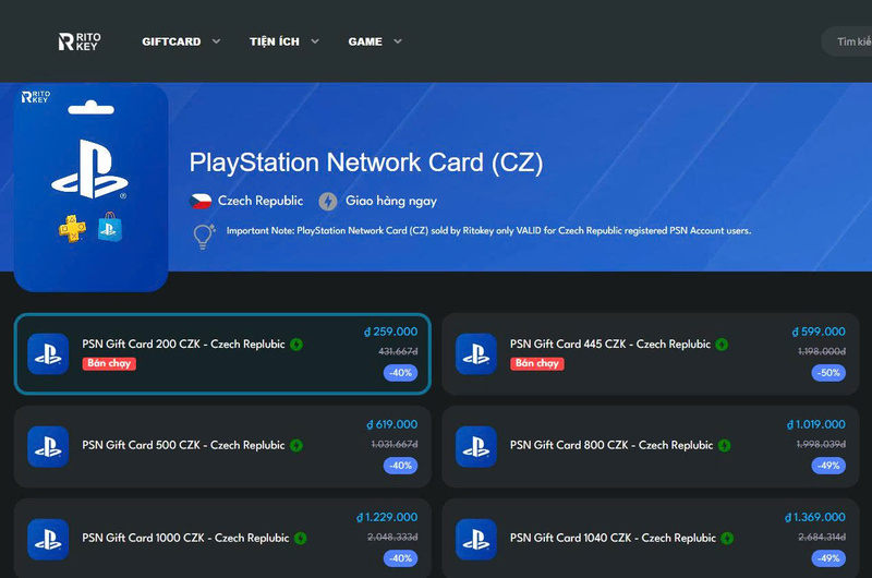 Ai là người phù hợp sử dụng PSN Gift Card