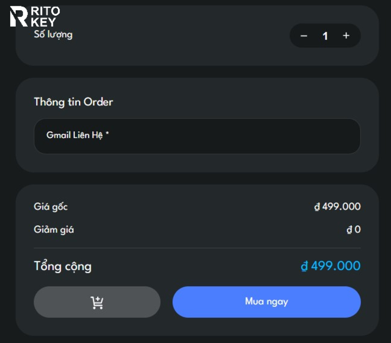 Nhập thông tin và chọn số lượng sản phẩm