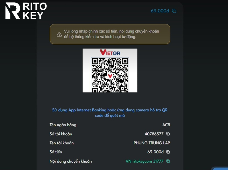 Thanh toán qua mã QR